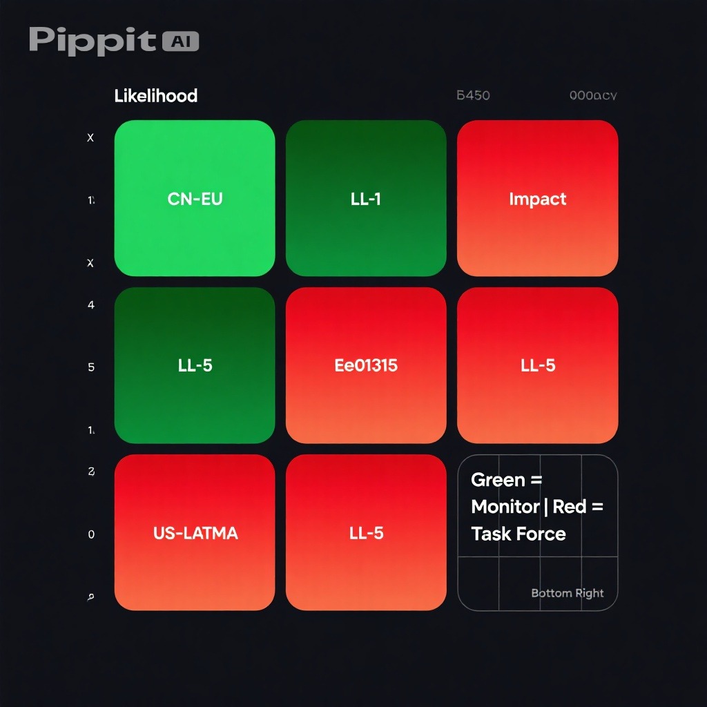 Supply‑chain risk heat map